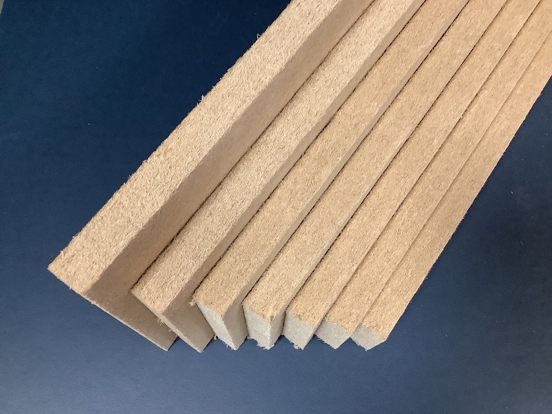 Holzfaser-Entkopplungsstreifen,  Dicke 10 mm und Breite 10 cm, 1,18 Laufmeter/Stück