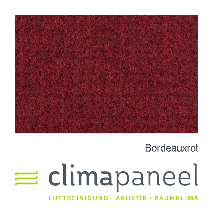 Akustikpaneel, 100 % ökologische Schallabsorber - Wandpaneele Farbe  Bordeauxrot