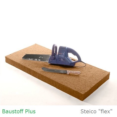 Steico "flex" 036/ 40mm Dicke /  flexible ökologische Holzfaserdämmung, 1220x575mm / Pack 7,015 m²