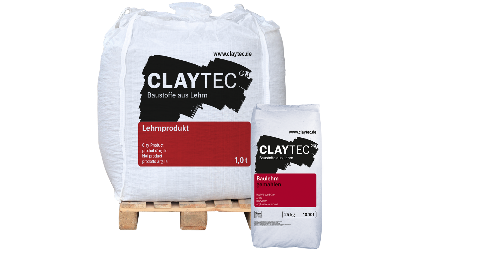 Claytec, Baulehm Sackware 25 kg
